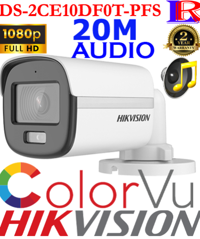 ColorVu Hikvision 2MP DS-2CE10DF0T-PFS