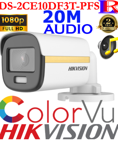 Hikvision colorvu audio bullet Camera DS-2CE10DF3T-PFS
