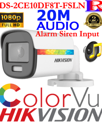 Colorvu Audio Alarm input bullet camera DS-2CE10DF8T-FSLN