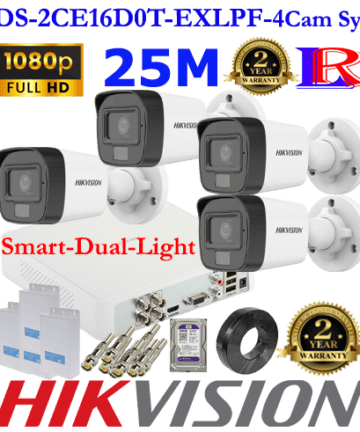 Hikvision motion light 4 camera cctv kit DS-2CE16D0T-EXLPF