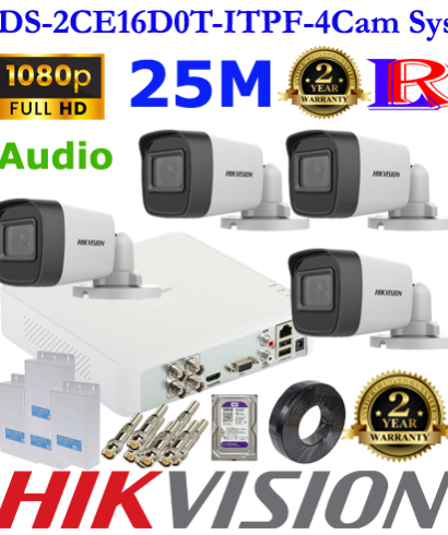 Hikvision 4 camera cctv kit DS-2CE16D0T-ITPF