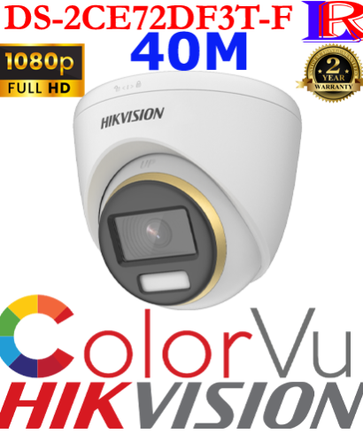 Hikvision colorvu 40m dome camera DS-2CE72DF3T-F