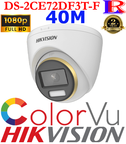 Hikvision colorvu 40m dome camera DS-2CE72DF3T-F