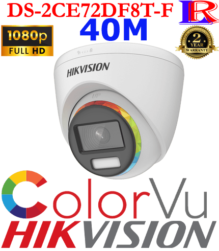 Hikvision Colorvu Rainbow dome camera DS-2CE72DF8T-F