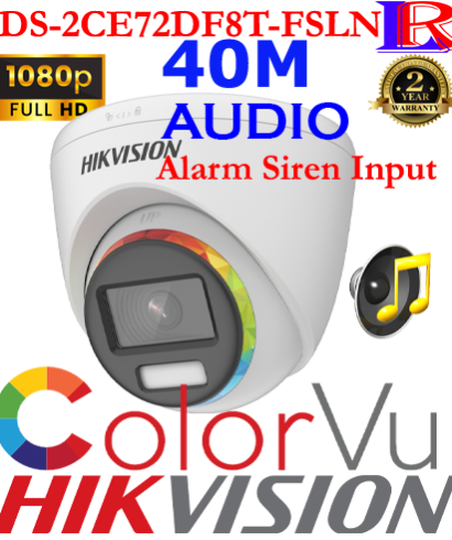 Colorvu indoor Audio siren Camera DS-2CE72DF8T-FSLN