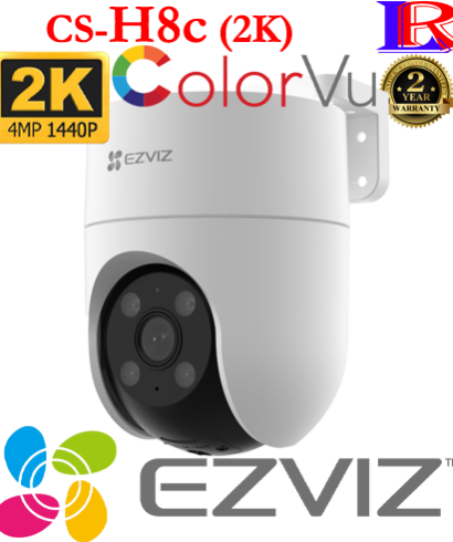 Smart Home H8C siren strobe light PT 4MP 2K Colorvu wifi Camera