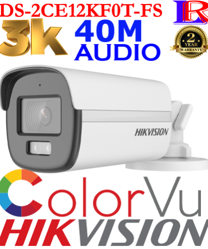 Hikvision 3k colorvu with audio DS-2CE12KF0T-FS