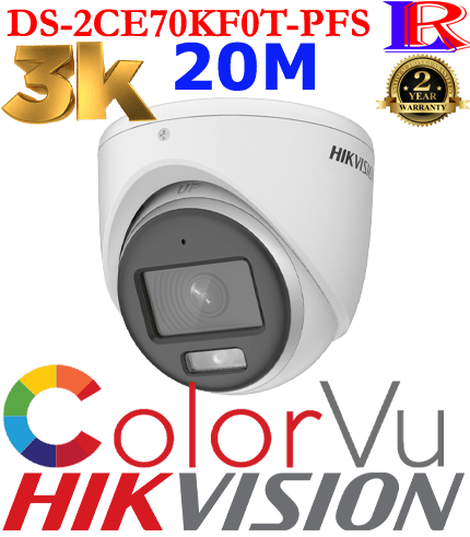 Turret 3K outdoor analog security camera DS-2CE70KF0T-PFS