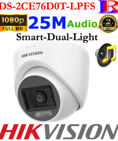 Smart hybrid light colorvu audio camera DS-2CE76D0T-LPFS