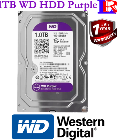 1TB WD purple surveillance hdd for cctv and computer