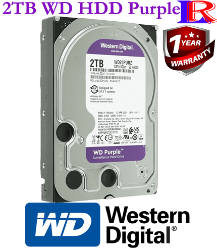2TB WD purple surveillance hdd for cctv and computer