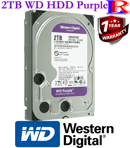 2TB WD purple surveillance hdd for cctv and computer