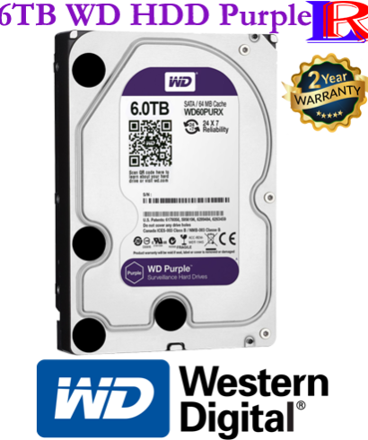 WD purple 6TB surveillance hard disk drive for cctv dvr nvr