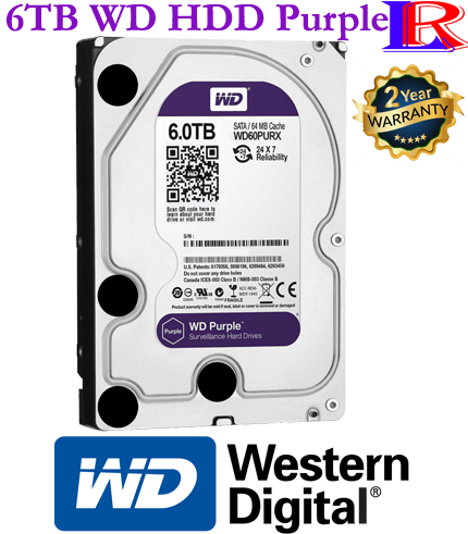 WD purple 6TB surveillance hard disk drive for cctv dvr nvr