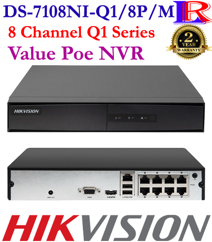 Hikvision low price 8 port poe nvr DS-7108NI-Q1/8P/M