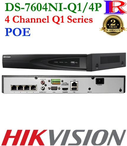 Hikvision poe nvr 4 channel DS-7604NI-Q1/4P