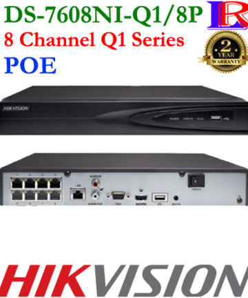 8 channel poe network video recorder DS-7608NI-Q1/8P