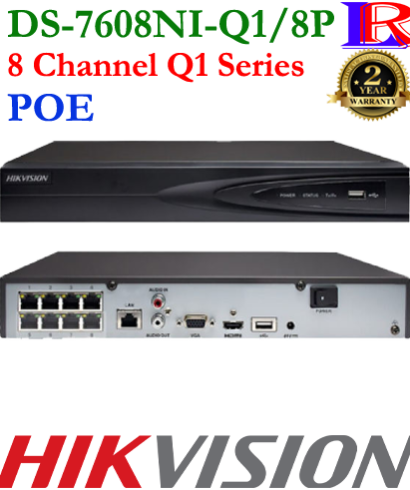 8 channel poe network video recorder DS-7608NI-Q1/8P