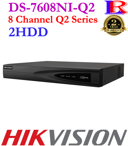 Hikvision 2 hdd 8 channel nvr amazing DS-7608NI-Q2