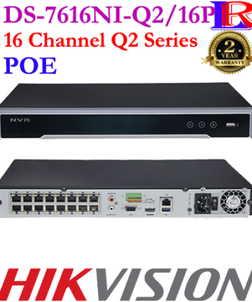 Amazing 16 channel poe NVR DS-7616NI-Q2/16P