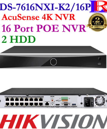 Face detection 16 port poe 2HDD NVR DS-7616NXI-K2/16P