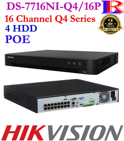 Hikvision 16 POE Port 4 Hard Drive NVR DS 7716NI Q4 16P Hikvision Sri Lanka