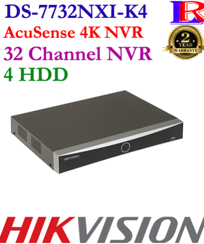 AcuSense human face capture 4HDD 4K 32ch NVR DS-7732NXI-K4