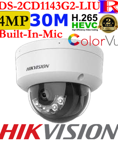Smart hybrid light audio dome ip camera DS-2CD1143G2-LIU