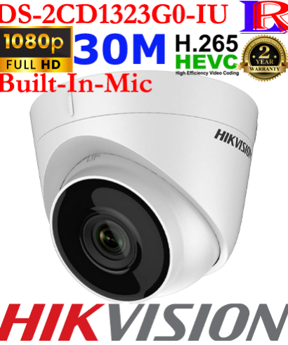 Hikvision 30m ir 2MP Dome IP Camera DS-2CD1323G0-IU