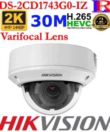 Hikvision 4 MP Varifocal Dome IPC DS-2CD1743G0-IZ