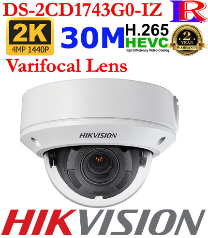 Hikvision 4 MP Varifocal Dome IPC DS-2CD1743G0-IZ