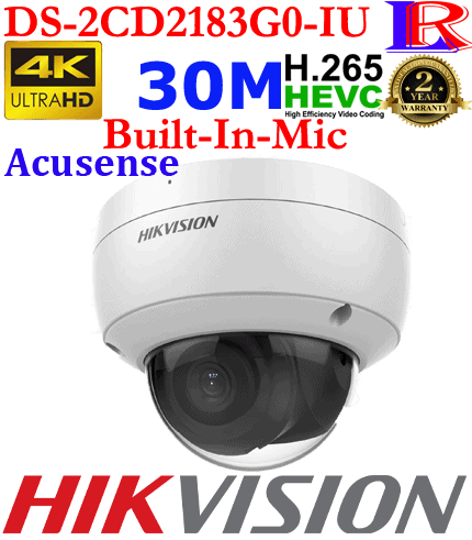 Hikvision 2 line 8mp audio face detection DS-2CD2183G0-IU