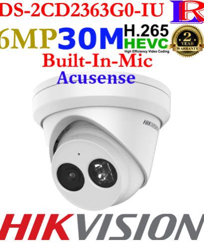 Hikvision 2 line 6mp Line crossing face detection DS-2CD2363G0-IU