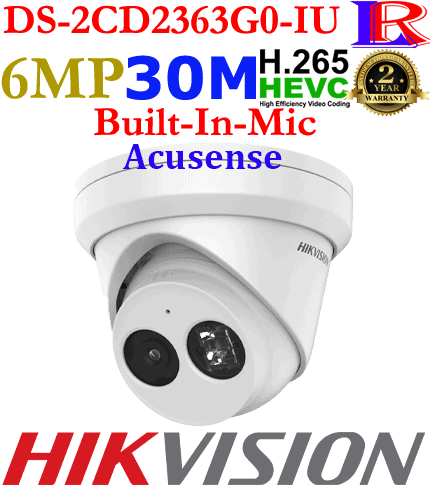 Hikvision 2 line 6mp Line crossing face detection DS-2CD2363G0-IU