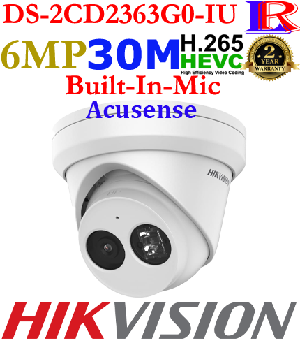 Hikvision 2 line 6mp Line crossing face detection DS-2CD2363G0-IU