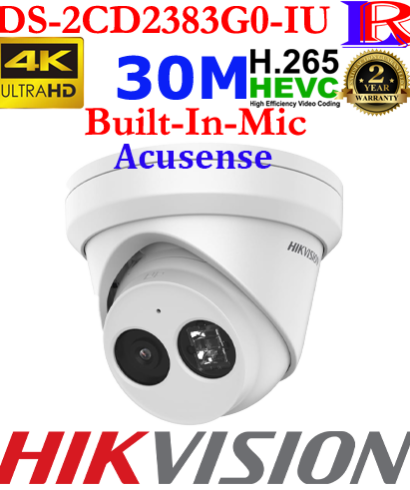 Hikvision 2 line 8mp Line crossing face detection DS-2CD2383G0-IU