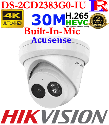 Hikvision 2 line 8mp Line crossing face detection DS-2CD2383G0-IU