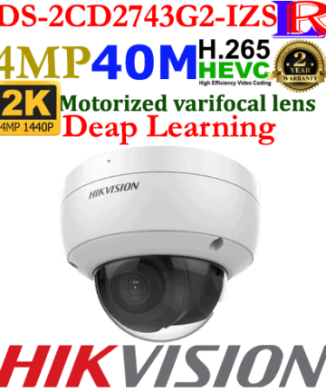 Hikvision 4mp face detection varifocal Dome DS-2CD2743G2-IZS