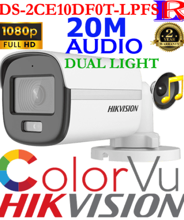 Hikvision 2MP Smart Hybrid Light ColorVu Camera DS-2CE10DF0T-LPFS
