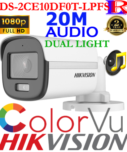 Hikvision 2MP Smart Hybrid Light ColorVu Camera DS-2CE10DF0T-LPFS