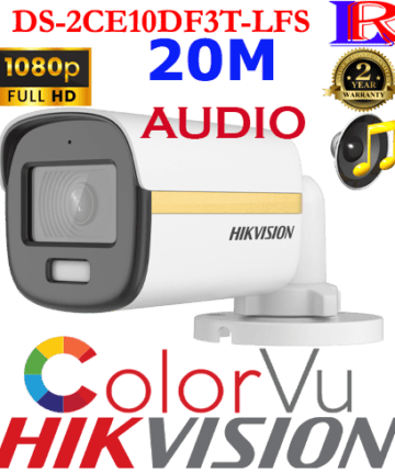 Hikvision 2MP 3D Smart Light ColorVu Audio bullet Camera DS-2CE10DF3T-LFS