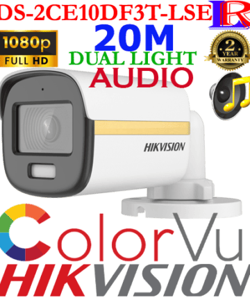 Hikvision 2MP 3D Hybrid Light ColorVu Audio Bullet Camera DS-2CE10DF3T-LSE