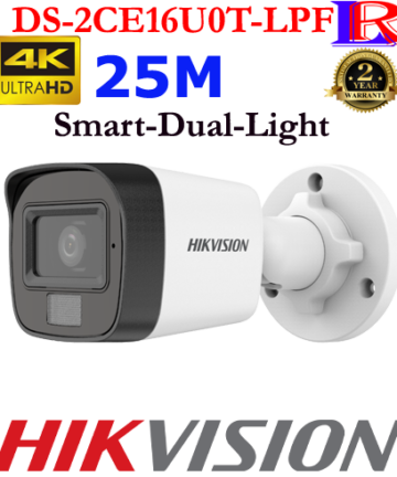 Hikvision 8MP Smart Hybrid Light 25m Camera DS-2CE16U0T-LPF