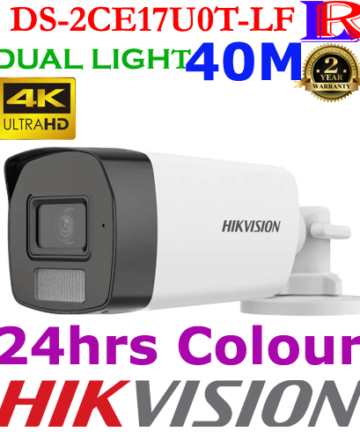 Hikvision 4K Smart Hybrid Light colour 40m Camera DS-2CE17U0T-LF