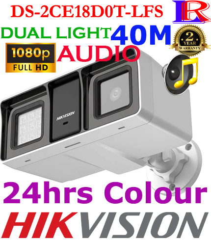 Hikvision 2MP Smart Hybrid Light Audio Camera DS-2CE18D0T-LFS