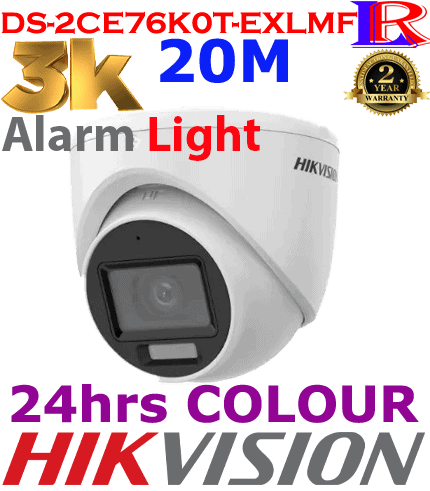 3K Smart Hybrid Light Turret Camera DS-2CE76K0T-EXLMF