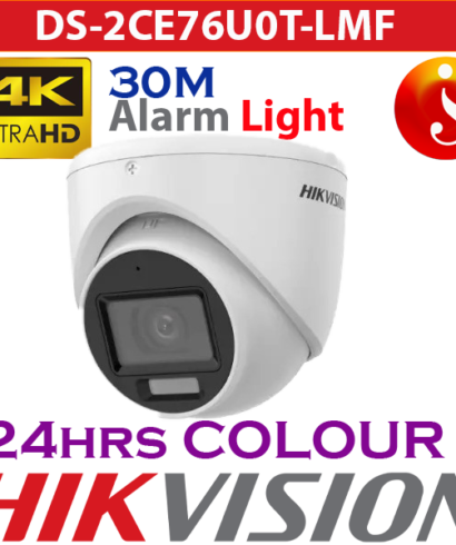 Hikvision 4K Smart Hybrid Light 30m IR Dome Camera DS-2CE76U0T-LMF