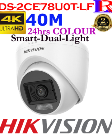 Hikvision 4K Smart Hybrid Light Turret Camera DS-2CE78U0T-LF