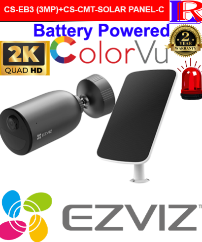 Best EZVIZ EB3 Wifi Smart Home 3MP Camera Sale With Solar Panel Battery