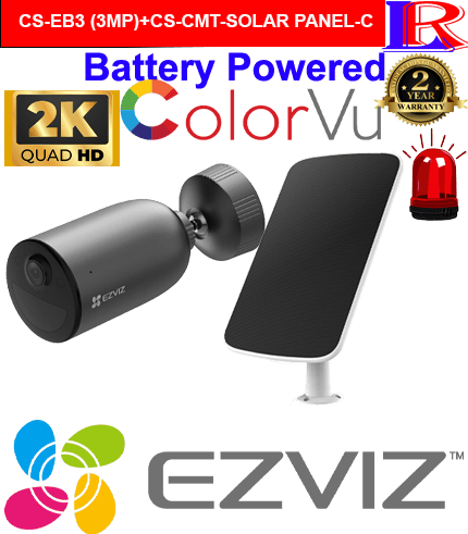 Best EZVIZ EB3 Wifi Smart Home 3MP Camera Sale With Solar Panel & Battery